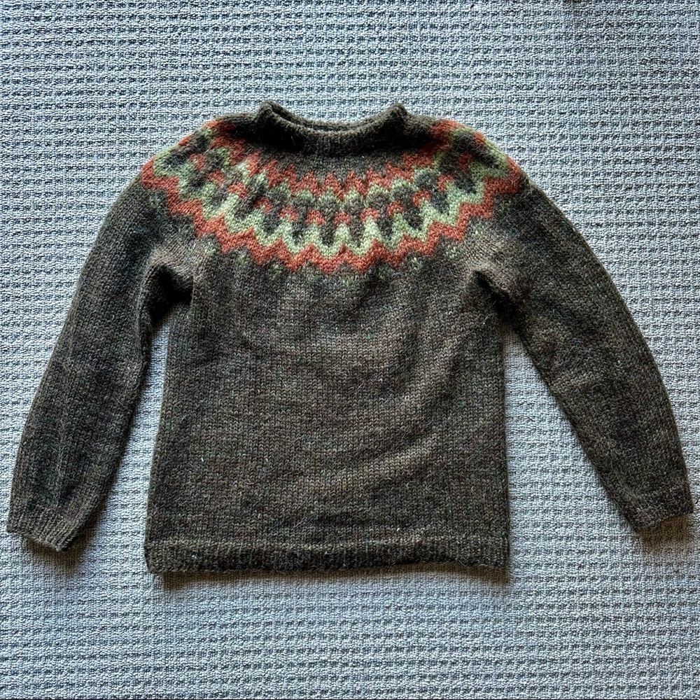 Icelandic Lopapeysa Hand Knit Wool Pullover